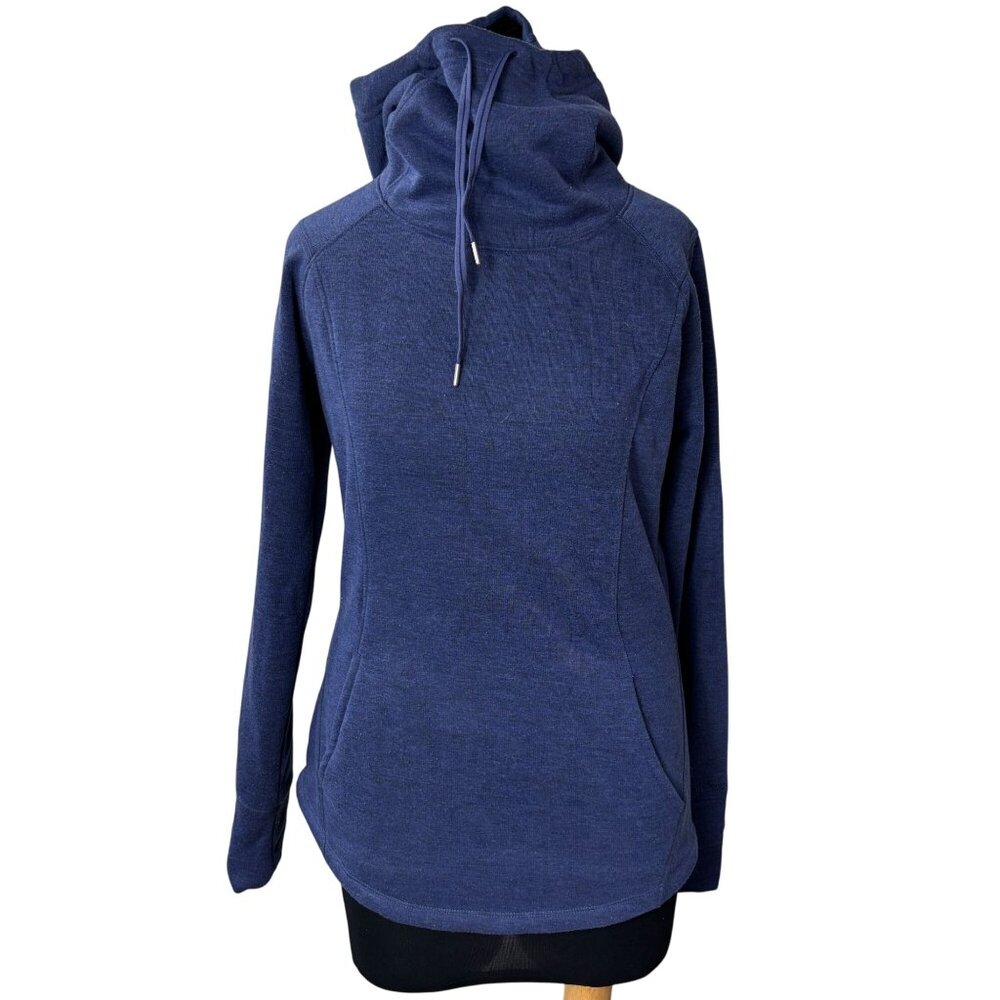 Marmot Womens Heathered Blue Hooded Pullover Sweatshirt M